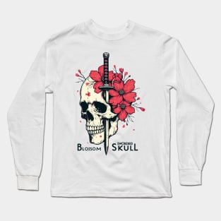 Sworded Blossom Skull Long Sleeve T-Shirt